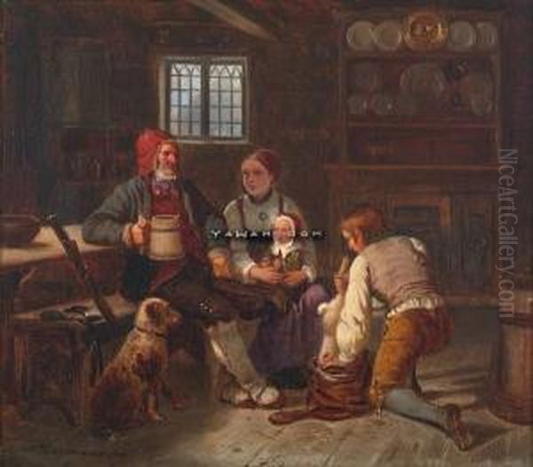 Gammel Jaeger, Motiv Fra Hallingdal Oil Painting by Adolphe Tidemand