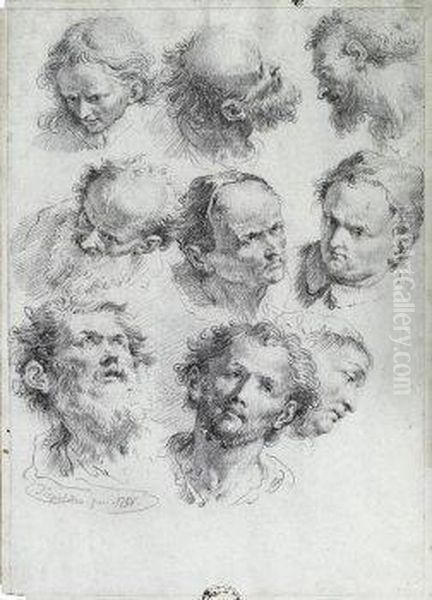 Presumably This Is A Study Of The Head Of The Young Christ. Oil Painting by Lorenzo Baldissera Tiepolo