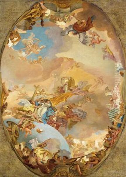 Il Trionfo Della Fede Oil Painting by Lorenzo Baldissera Tiepolo