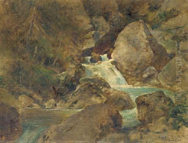 Mountain Stream Oil Painting by Louis Comfort Tiffany