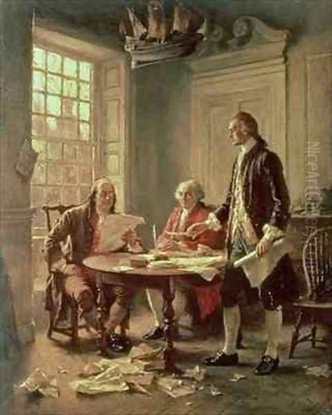 The Drafting of the Declaration of Independence in 1776 Oil Painting by Jean-Leon Gerome Ferris