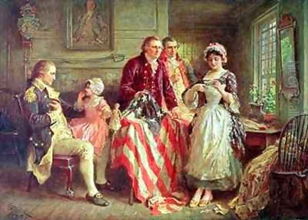 Betsy Ross Oil Painting by Jean-Leon Gerome Ferris