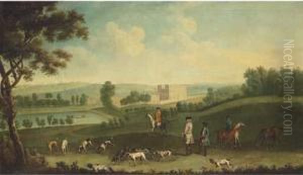 The Duke Of Kingston Shooting In The Grounds Of Thoresby Hall,nottinghamshire Oil Painting by Peter Tillemans