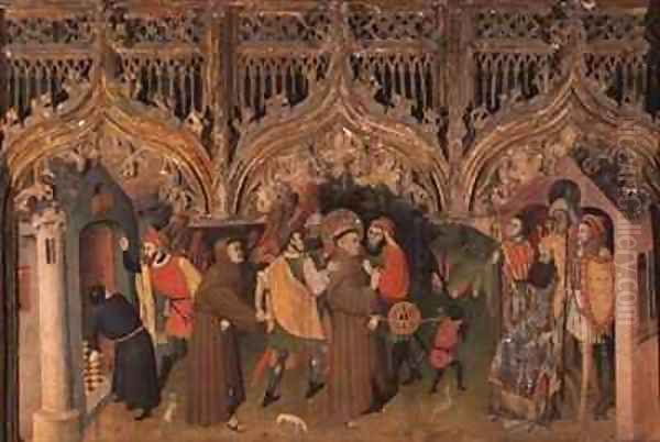 Scene from the Life of St Francis from the Life of the Virgin and St Francis Altarpiece Oil Painting by Nicolas Frances