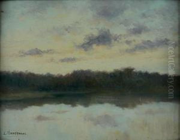 Etang Au Crepuscule Oil Painting by Louis Timmermans