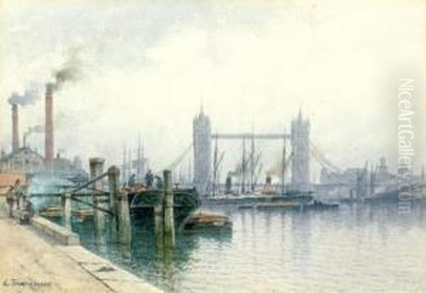 Le Pont De Londres Oil Painting by Louis Timmermans