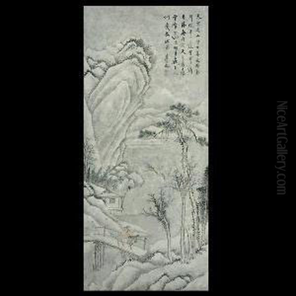 Hanging Scorll, Ink On Paper. Oil Painting by Jiang Tingxi