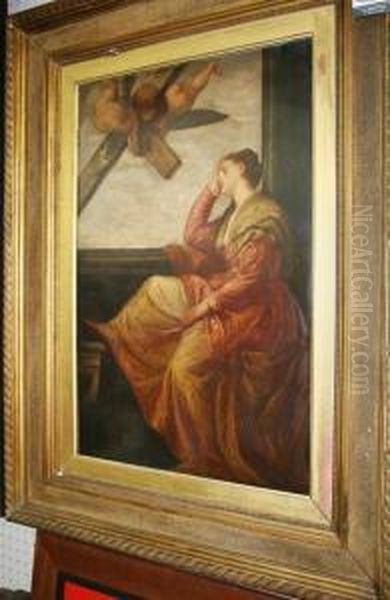 Sorrow Of Magdalene Oil Painting by Domenico Tintoretto