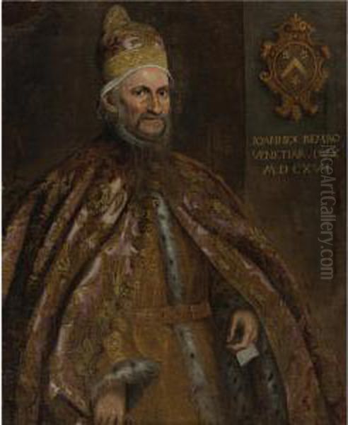 Portrait Of The Doge Giovanni Bembo Oil Painting by Domenico Tintoretto