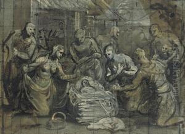 The Adoration Of The Shepherds Oil Painting by Domenico Tintoretto