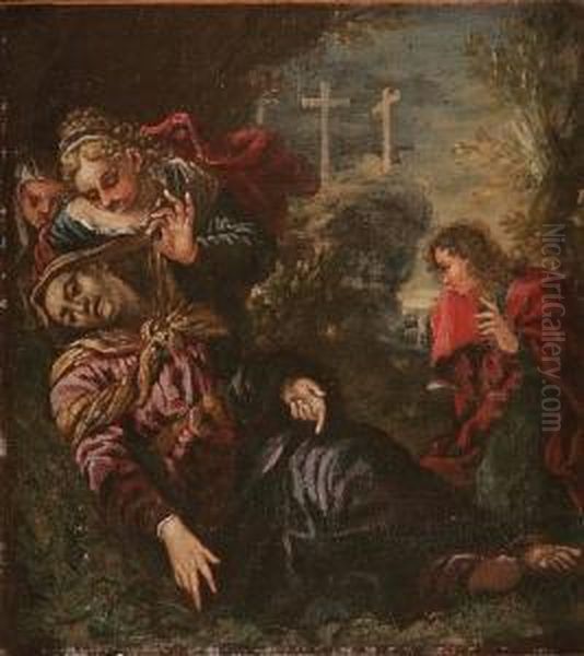 Lamentation Of The Virgin Oil Painting by Domenico Tintoretto