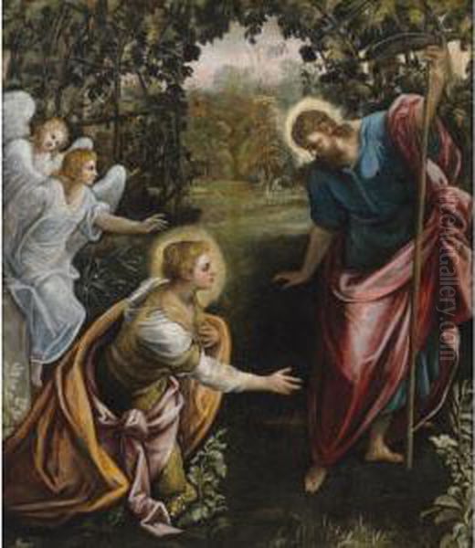 Noli Me Tangere Oil Painting by Domenico Tintoretto