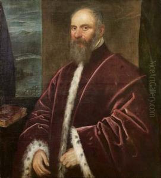 Ritratto Di Un Senatore Veneziano Oil Painting by Domenico Tintoretto