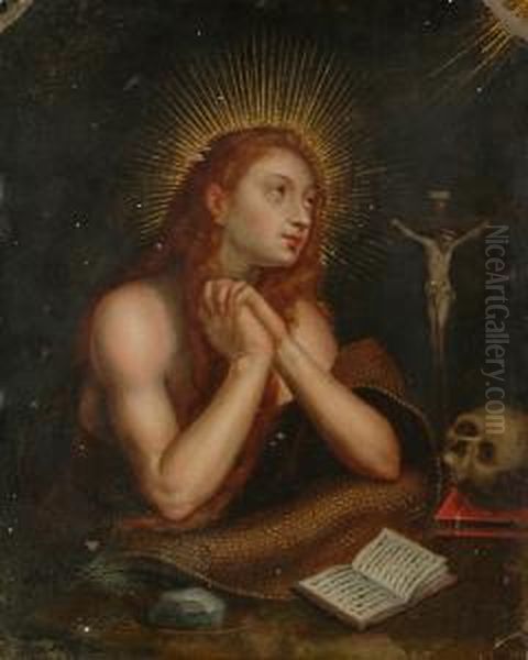 The Penitent Magdalene Oil Painting by Domenico Tintoretto