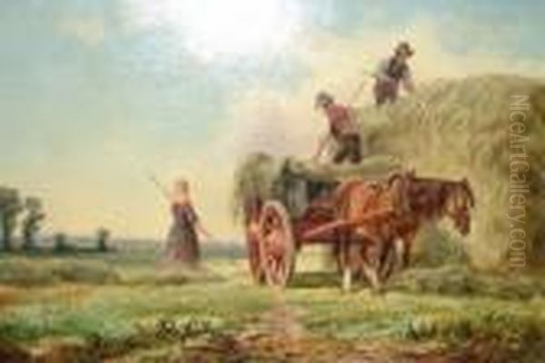 Haymaking Oil Painting by William Vivian Tippet