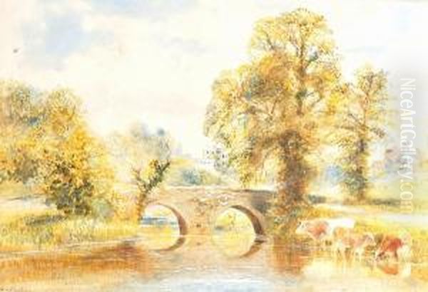 On The Frome At Stapleton Oil Painting by William Vivian Tippet