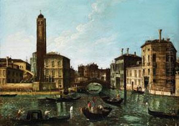 Ansicht Des Canal Grande Oil Painting by Francesco Tironi