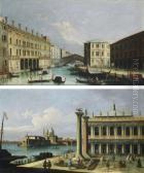 Vue Du Pont Du Rialto Oil Painting by Francesco Tironi