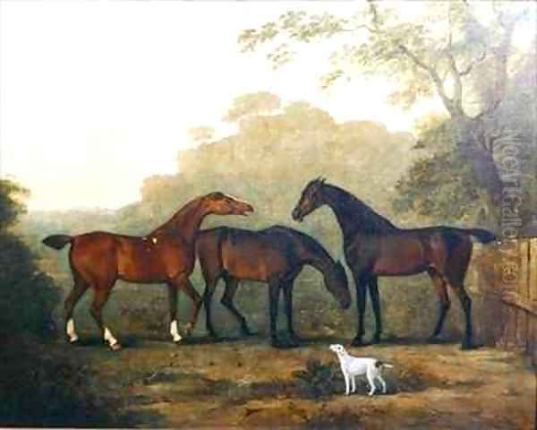 Hunters at Grass Oil Painting by John Snr Ferneley