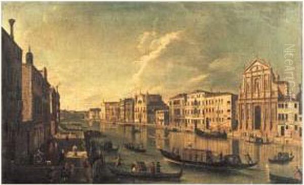 Actif Au Xviiie Siecle A Venise Oil Painting by Francesco Tironi