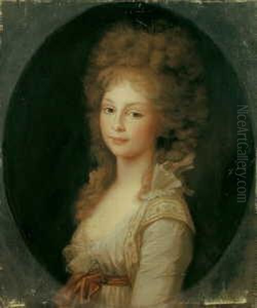 Bildnis Der Konigin Luise Von Preussen. Oil Painting by Johann Friedrich A. Tischbein