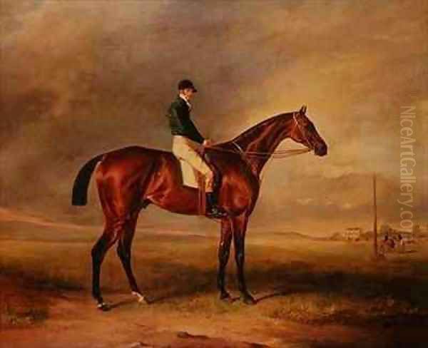 Priam, a bay racehorse ridden by Sam Day Oil Painting by John Snr Ferneley