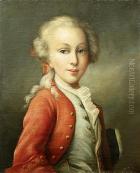 Portrait De Jeune Garcon A-mi-corps Oil Painting by Johann Heinrich Wilhelm Tischbein I