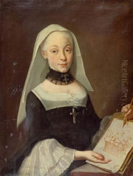 Portrait Einer Adeligen Stiftsdame. Oil Painting by Johann Heinrich Wilhelm Tischbein I