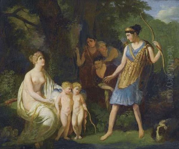 Mythologische Darstellung. Oil Painting by Johann Heinrich Wilhelm Tischbein I