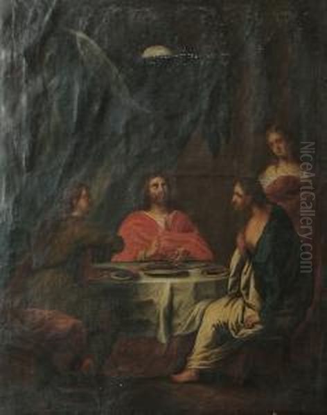 The Supper At Emmaus Oil Painting by Johann Heinrich Wilhelm Tischbein I