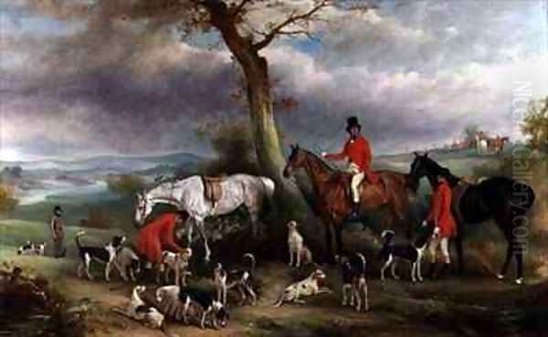 Thomas Wilkinson MFH with the Hurworth Foxhounds Oil Painting by John Snr Ferneley