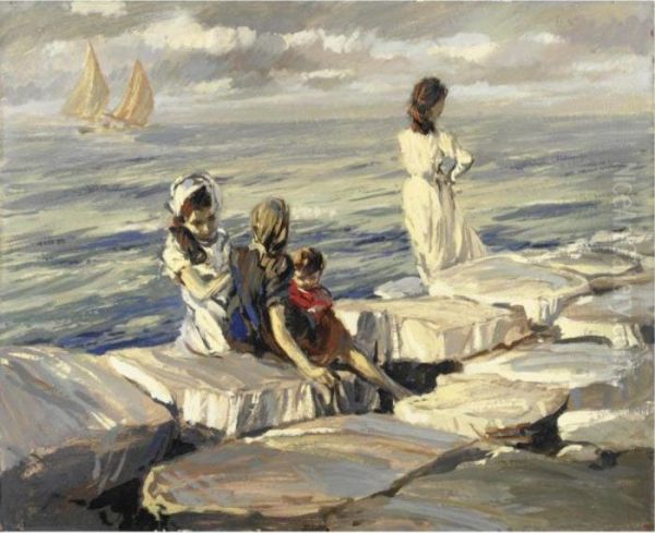 L'attesa Oil Painting by Ettore Tito