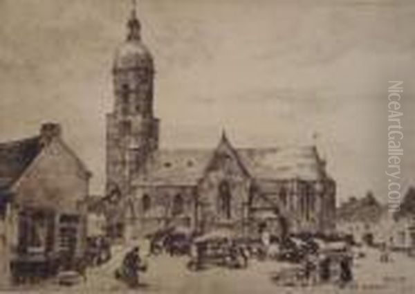 eglise De Haecht Oil Painting by Louis Titz