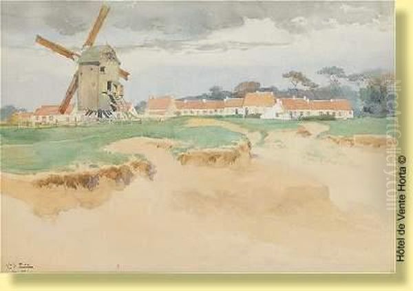 Le Moulin En 1900 Oil Painting by Louis Titz