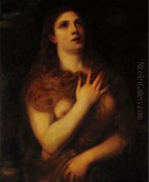 Mary Magdalene Oil Painting by Tiziano Vecellio (Titian)