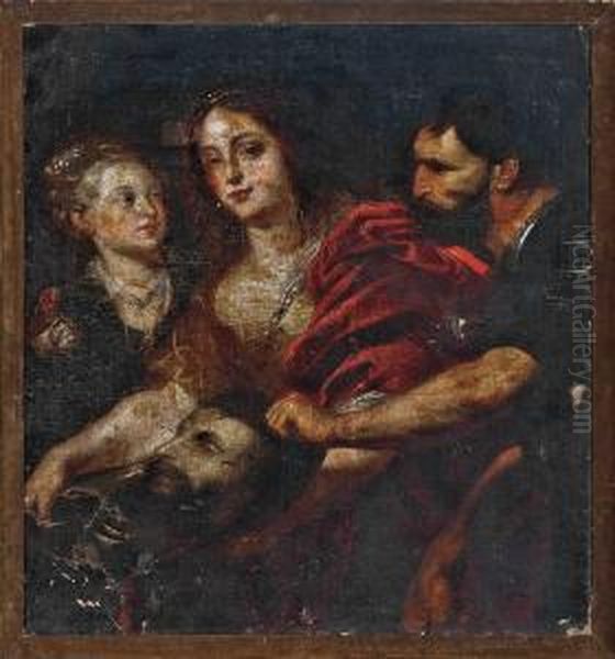 Salome With The Head Of Saint John The Baptist Oil Painting by Tiziano Vecellio (Titian)