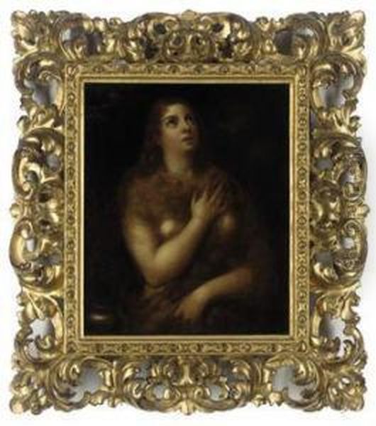 The Penitent Magdalen Oil Painting by Tiziano Vecellio (Titian)