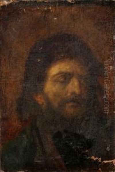 Headstudy Of A Man Oil Painting by Tiziano Vecellio (Titian)