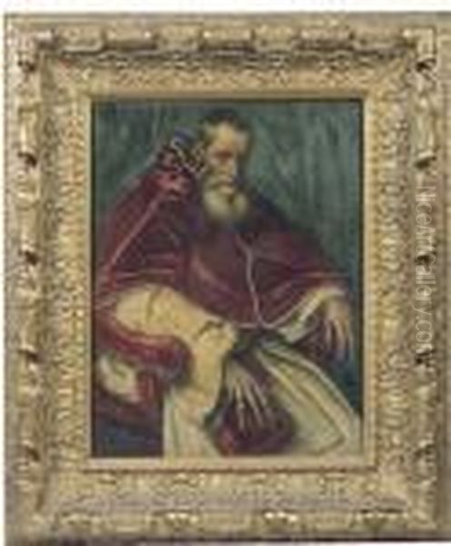 Ritratto Di Paolo Iii Oil Painting by Tiziano Vecellio (Titian)