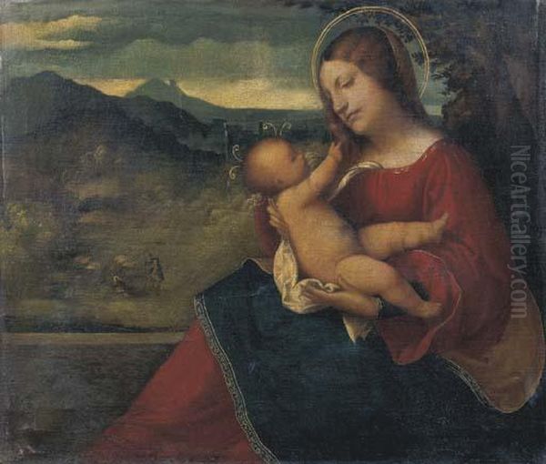 Madonna Con Bambino Oil Painting by Tiziano Vecellio (Titian)