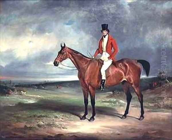 Sir James Bushell of Auchenleck on Plunder Oil Painting by John Snr Ferneley