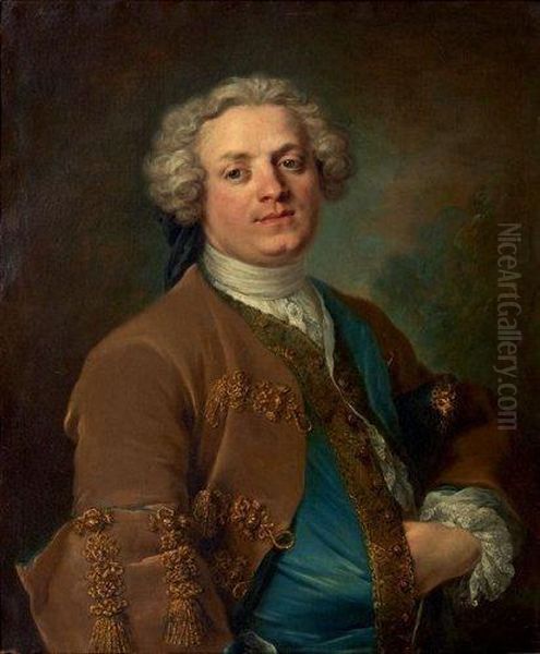 Portrait Presume D'antoine Lemierre Oil Painting by Louis Tocque