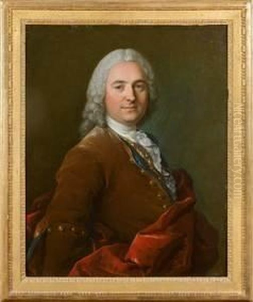 Portrait De Jacques De Chassaigne, Receveur Des Impots Agisors Oil Painting by Louis Tocque