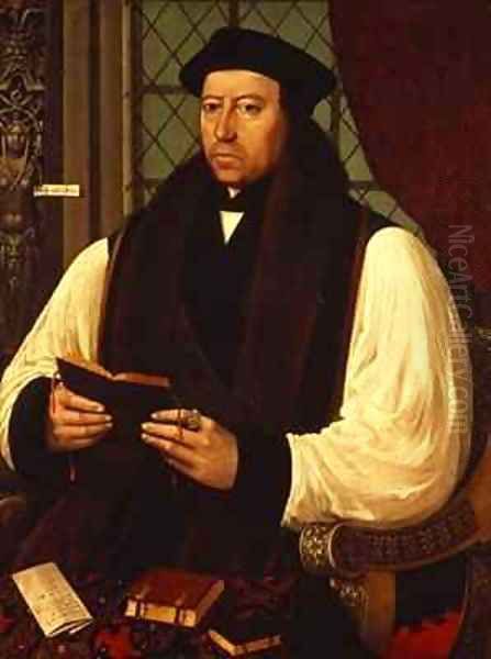 Portrait of Thomas Cranmer 1489-1556 Oil Painting by Gerlach Flicke