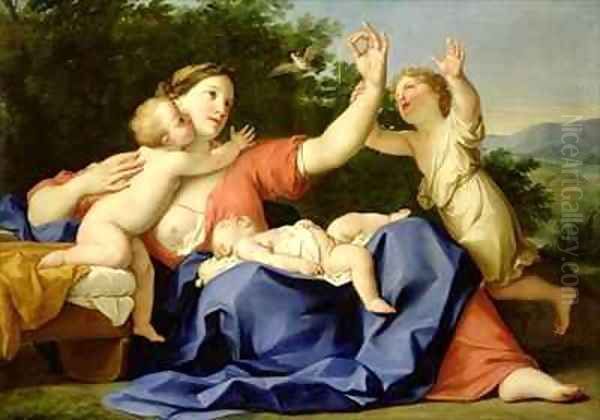 Charity Oil Painting by Marcantonio Franceschini