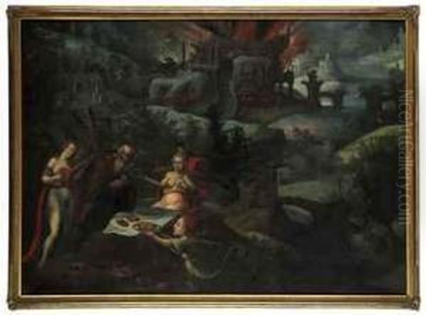 The Tempation Of Saint Anthony Oil Painting by Lodovico Pozzoserrato (see Toeput, Lodewijk)