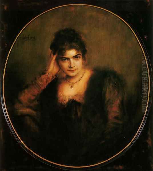 Lolo Von Oil Painting by Lenbach Franz Von