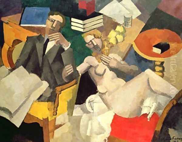 Conjugal Life Oil Painting by Roger de La Fresnaye