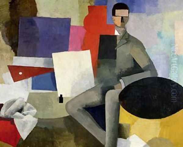 The Seated Man or The Architect Oil Painting by Roger de La Fresnaye