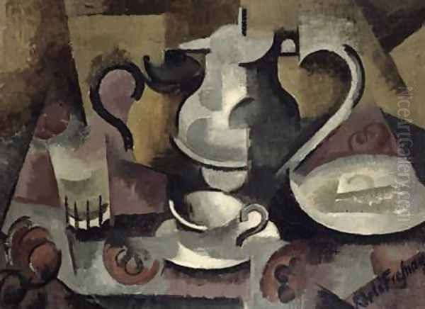 Still Life with Three Handles Oil Painting by Roger de La Fresnaye